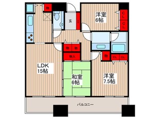 ﾘﾊﾞ-ｻｲﾄﾞ隅田ｾﾝﾄﾗﾙﾀﾜ-ﾊﾟﾚｽの物件間取画像